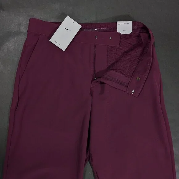 $95 Nike Dri-Fit Vapor Slim Fit Golf Pants Maroon Mens 30x32 34x34 Slim Fit
